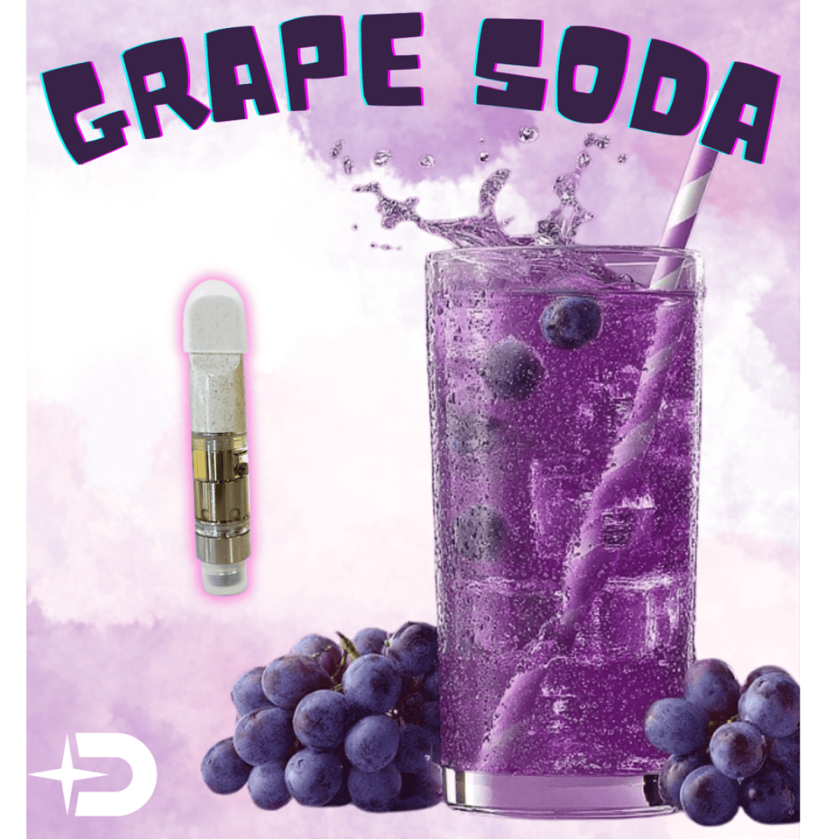 Cartridge - Grape Soda 1g by Dank Star 87.38% - Terps 2.69% - Hybrid - 4411