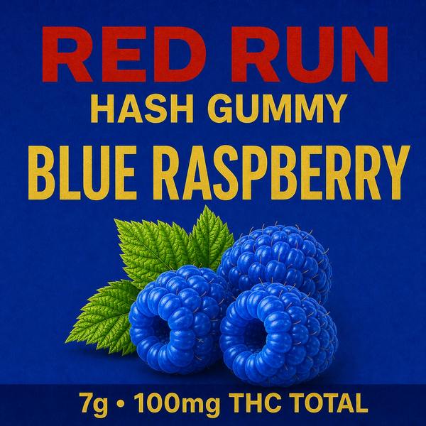 Edible - Gummies - Blue Raspberry by Red Run 100mg - Hybrid - 2280