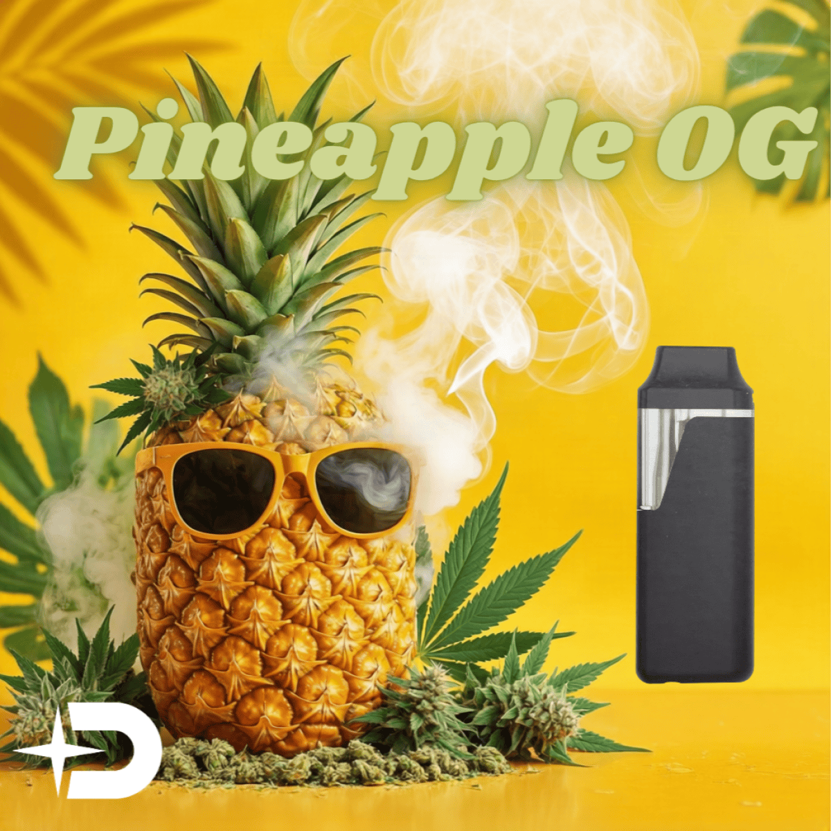 Disposable Cartridge - Pineapple OG .5g by Dank Star 88.01% - Terps 3.52% - Hybrid - 4414