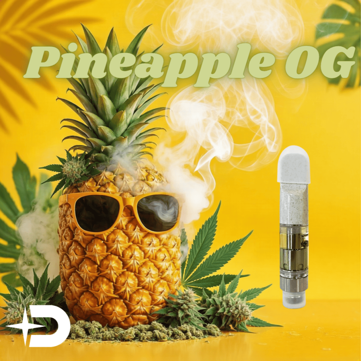 Cartridge - Pineapple OG .5g by Dank Star 88.01% - Terps 3.52% - Hybrid - 4413