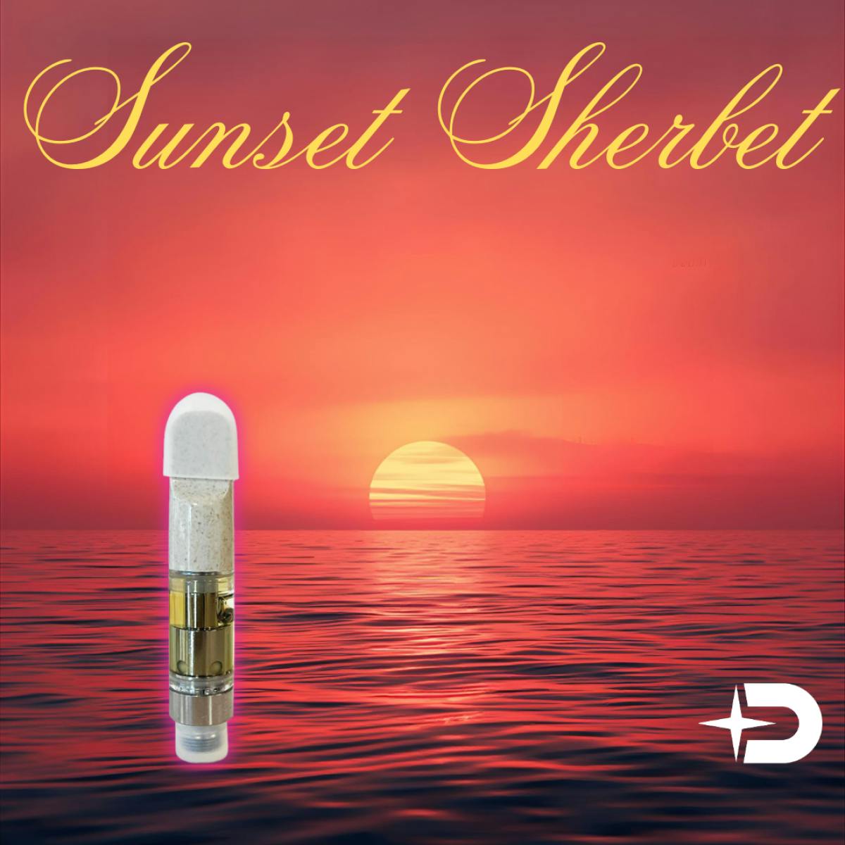 Cartridge - Sunset Sherbert .5g by Dank Star 88.20% - Terps 3.13% - Sativa - 4423