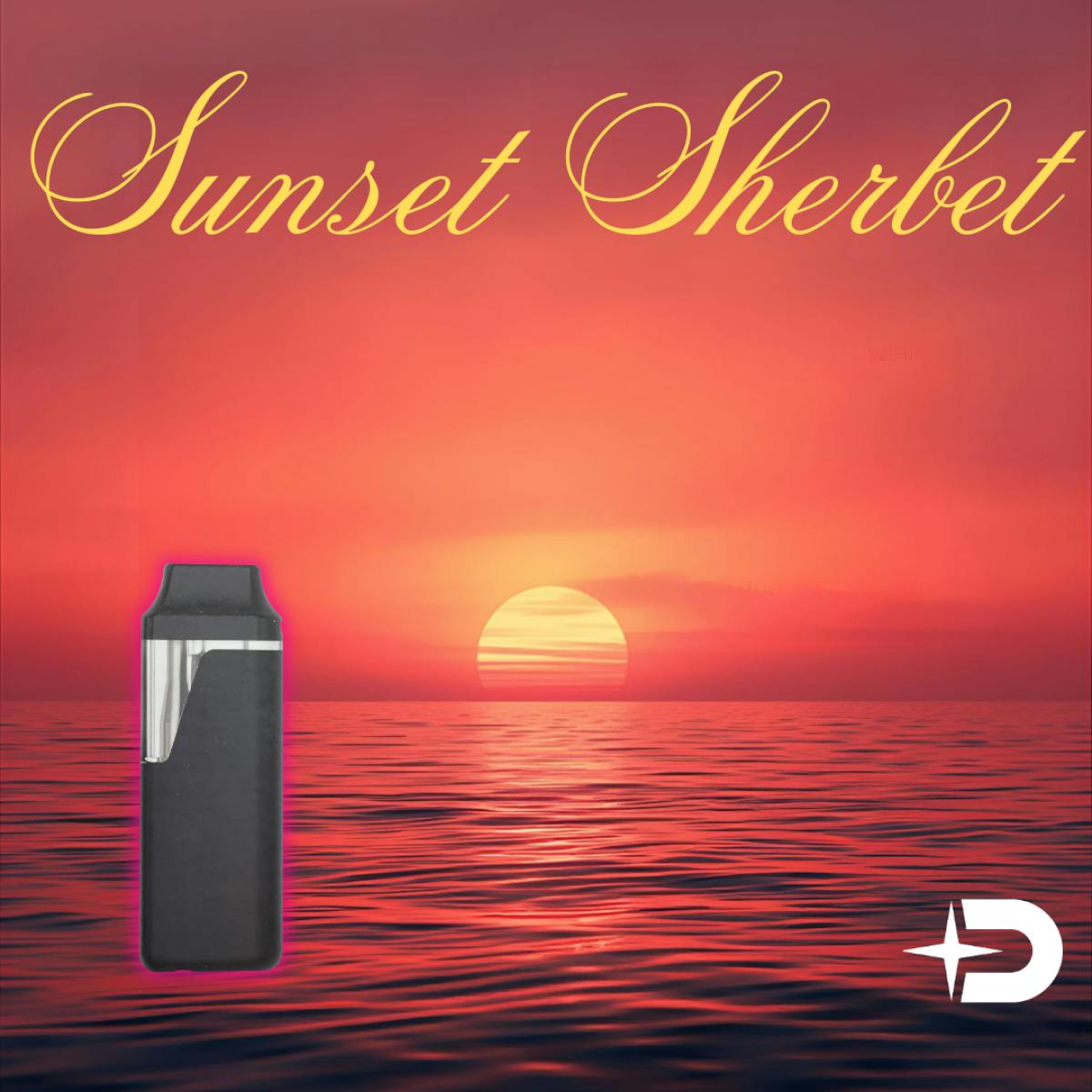 Disposable Cartridge - Sunset Sherbert .5g by Dank Star 88.20% - Terps 3.13% - Sativa - 4424