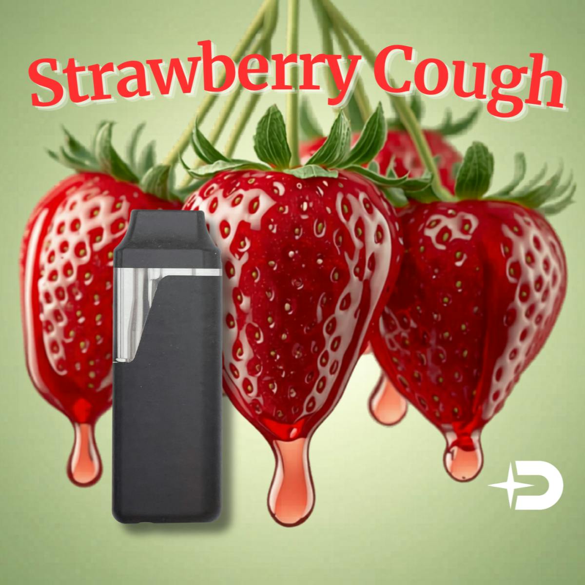 Disposable Cartridge - Strawberry Cough 1g by Dank Star 87.50% - Terps 2.99% - Hybrid - 4422