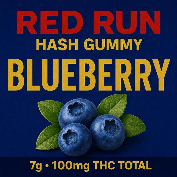 Edible - Gummies - Blueberry by Red Run 100mg - Hybrid - 2279