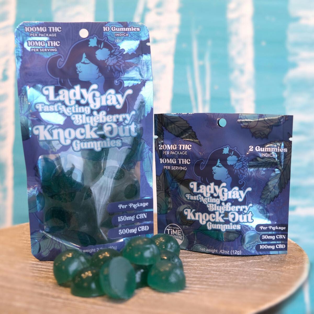 Edible - Gummies - Blueberry Knock-Out 100mg THC | 50mg CBD | 15mg CBN by Lady Gray - Indica - 9142