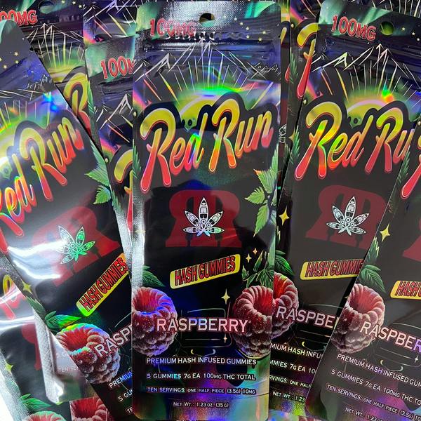 Edible - Gummies - Raspberry by Red Run 100mg - Hybrid - 1942