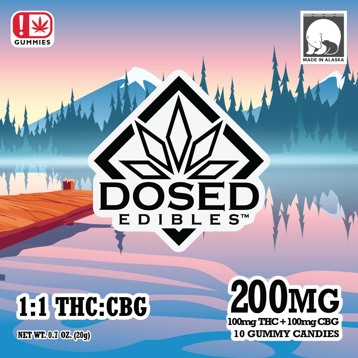 Edibles - Gummies - Variety Pack 1:1 THC:CBG 100mg by Dosed - Hybrid - 8194