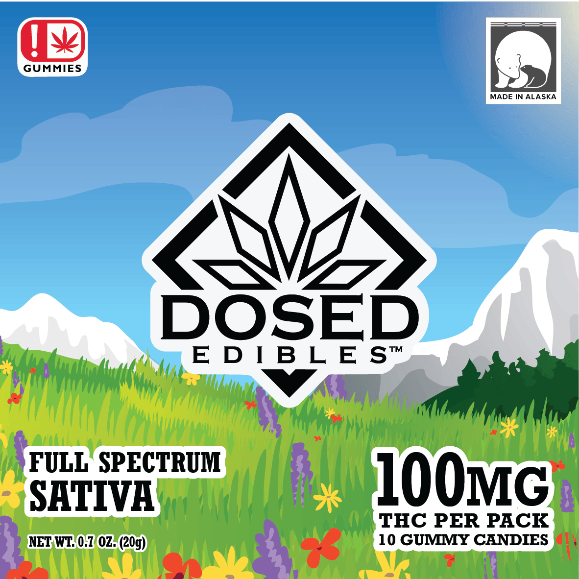 Edibles - Gummies - Full Spectrum 100mg by Dosed - Sativa - 8198