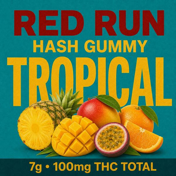 Edible - Gummies - Tropical by Red Run 100mg - Hybrid - 2285