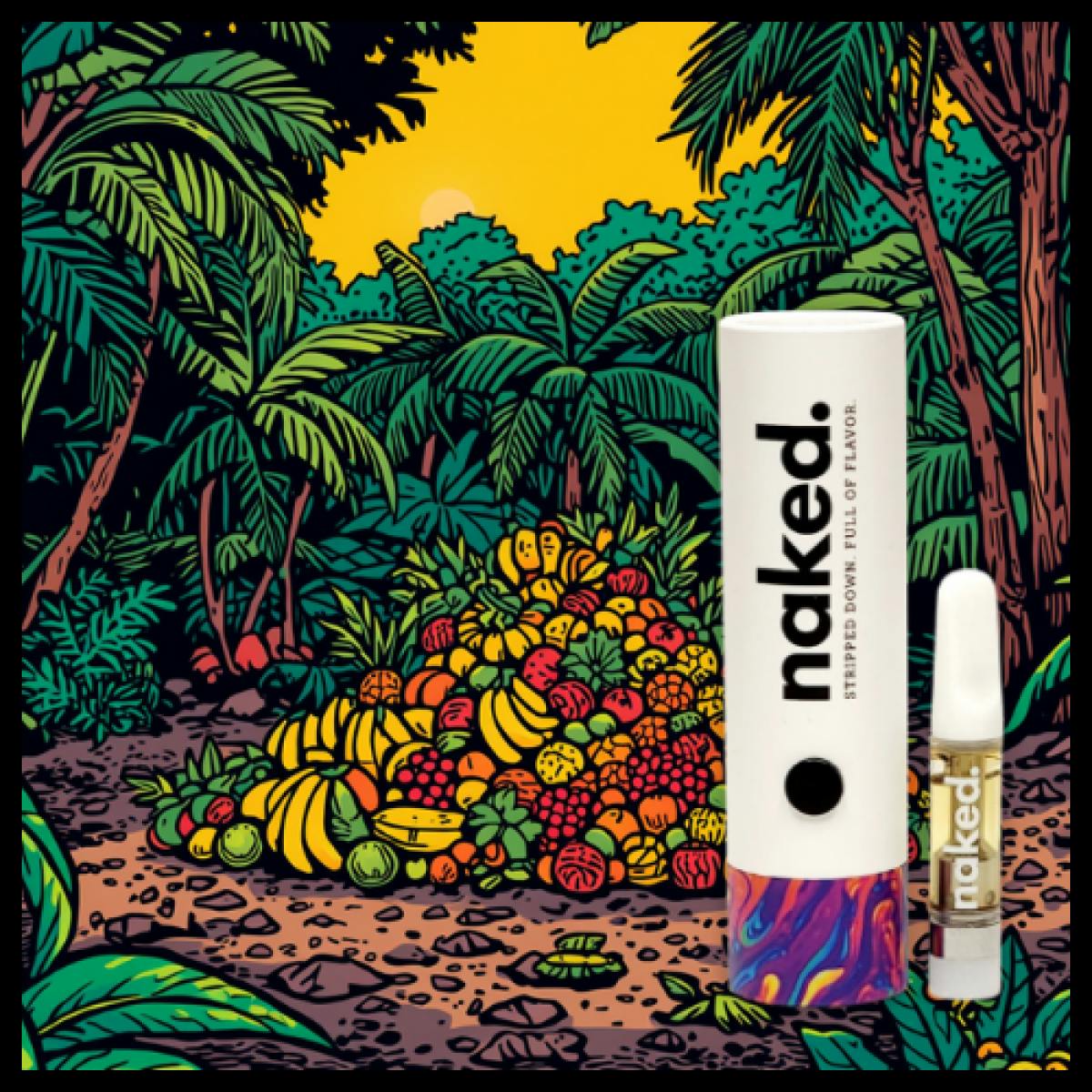 Cartridge - Zebra Gum .5g by Naked 84.34% - Terps 2.76% - Hybrid - 4641
