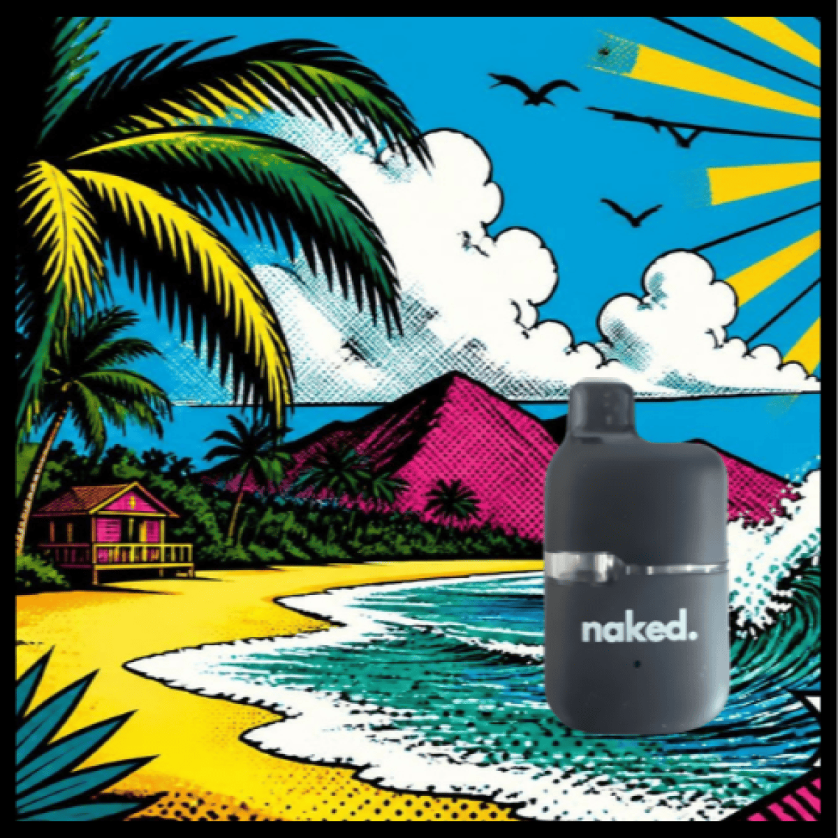 Disposable Cartridge - Tropical Paradise 1g by Naked 86.05% - Terps 2.15% - Hybrid - 4648