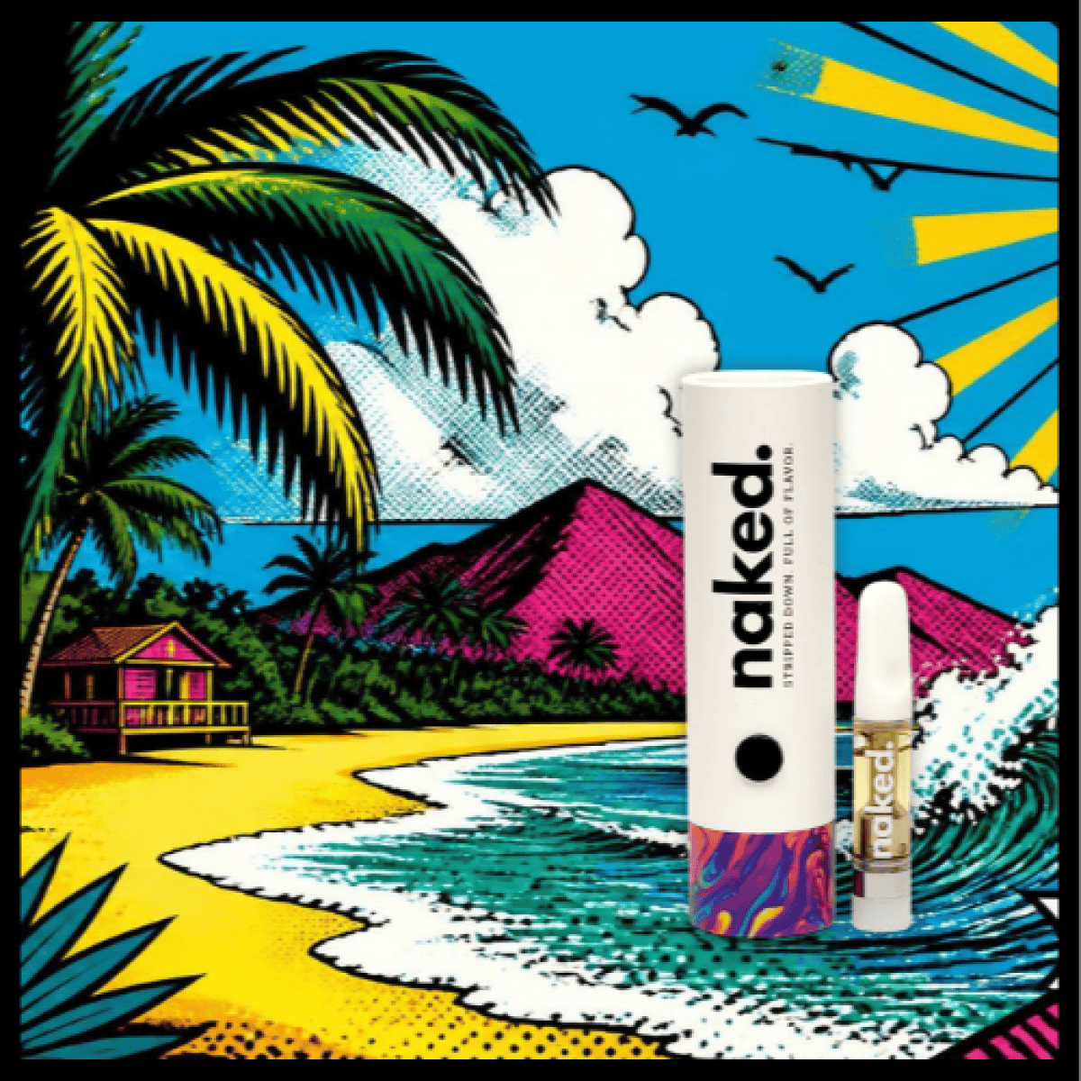 Cartridge - Tropical Paradise .5g by Naked 86.05% - Terps 2.15% - Hybrid - 4649