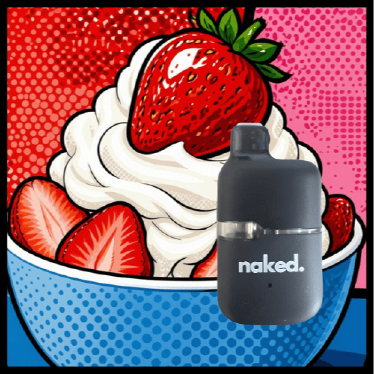 Disposable Cartridge - Strawberry Whip 1g by Naked 83.12% - Terps 1.16% - Sativa - 4668