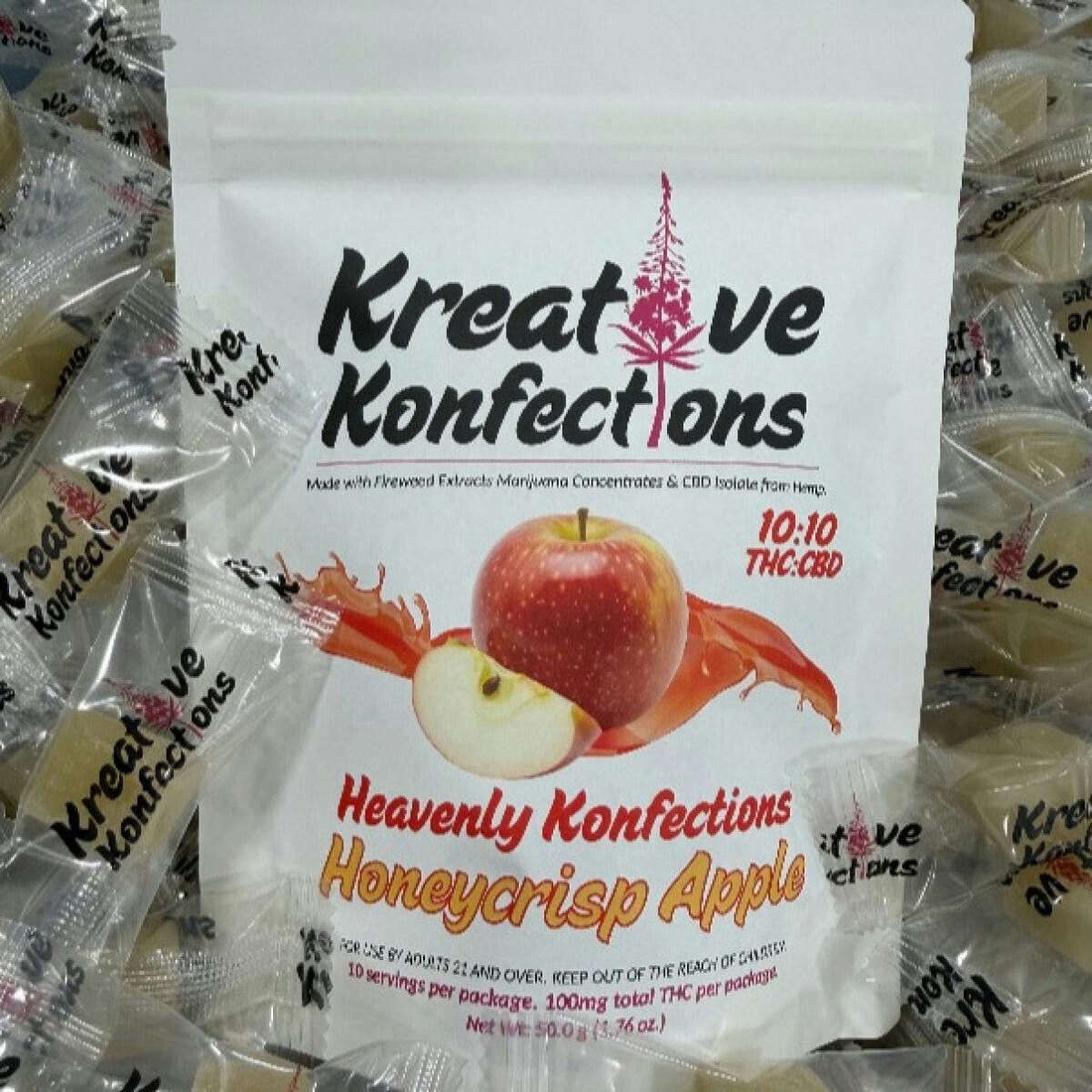 Edible - Candy - Honeycrisp Apple Heavenly 100mg Soft Chews 10pk by Kreative Konfections - 1:1 TH...