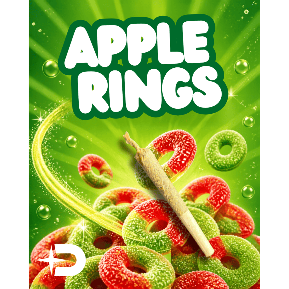 Pre-Roll - Distillate Infused - Apple Rings .5g Dissy Dart by Dank Star 150.28mg - Hybrid - 5417