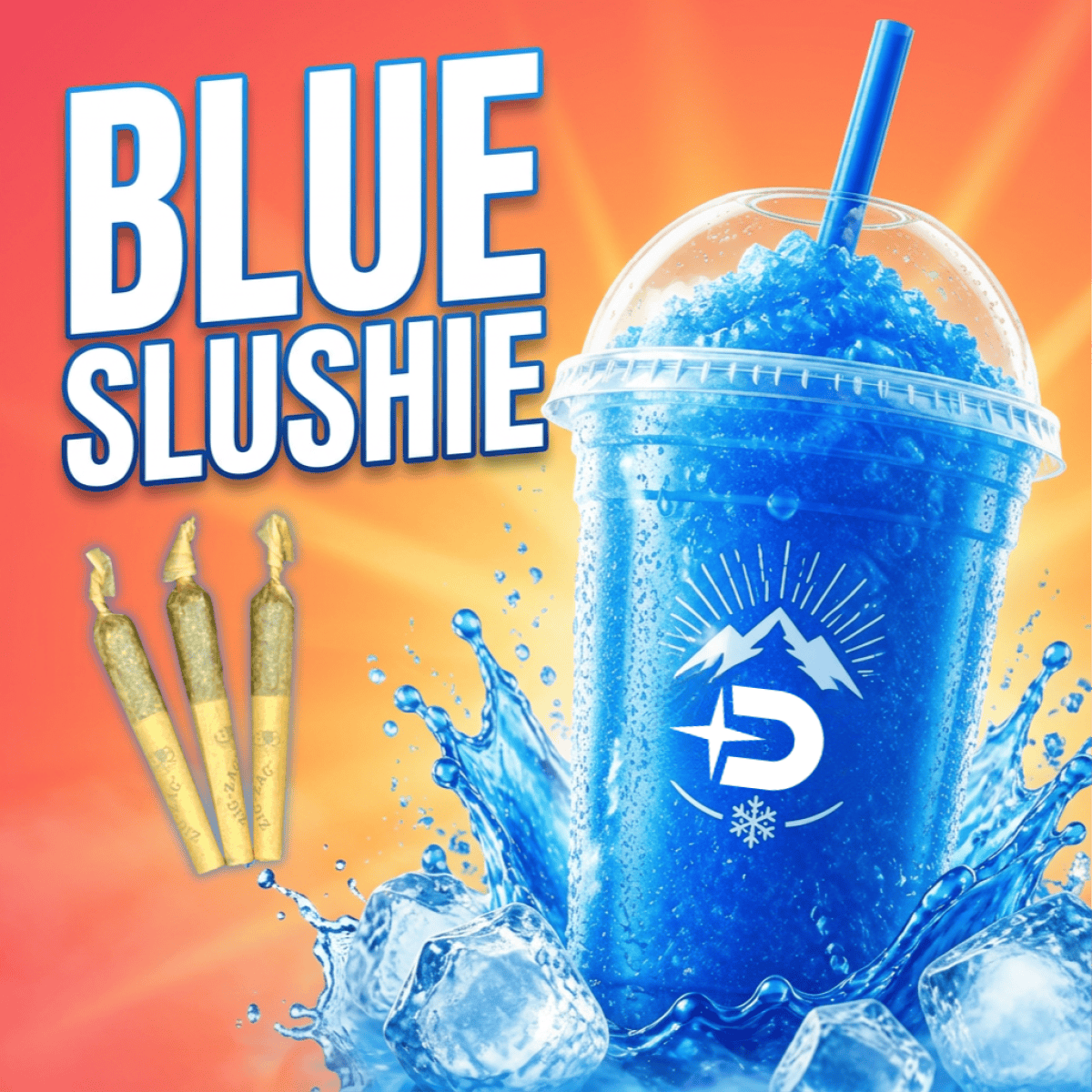 Pre-Roll Pack - Distillate Infused - Blue Slushie 3x .35g (1.05g) Dissy Darts by Dank Star 328.65...