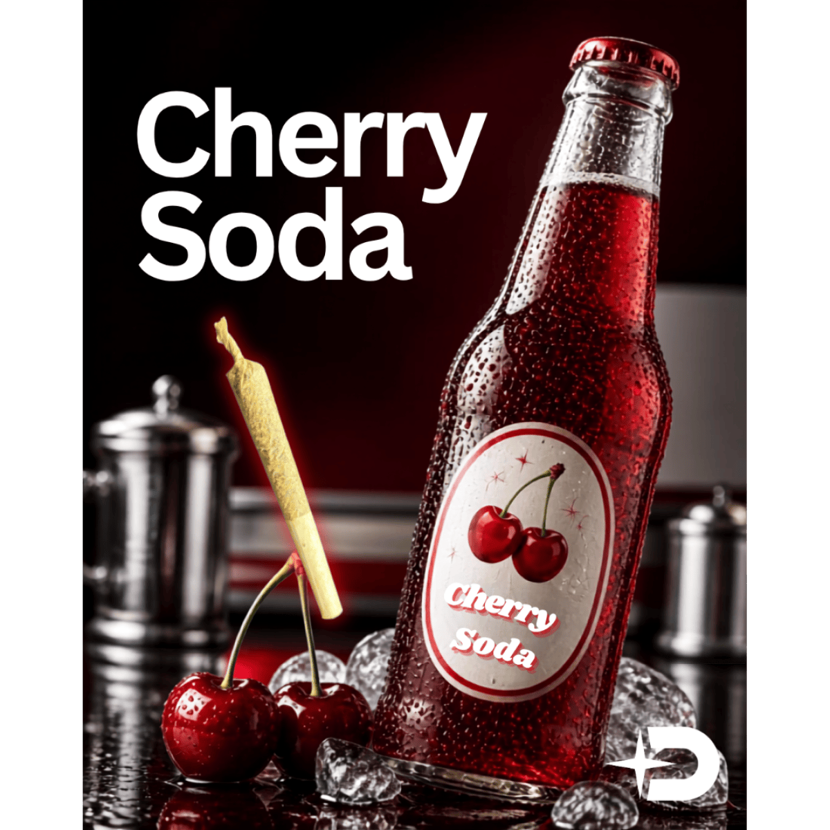 Pre-Roll - Distillate Infused - Cherry Soda .5g Dissy Dart by Dank Star 160.07mg - Hybrid - 5423