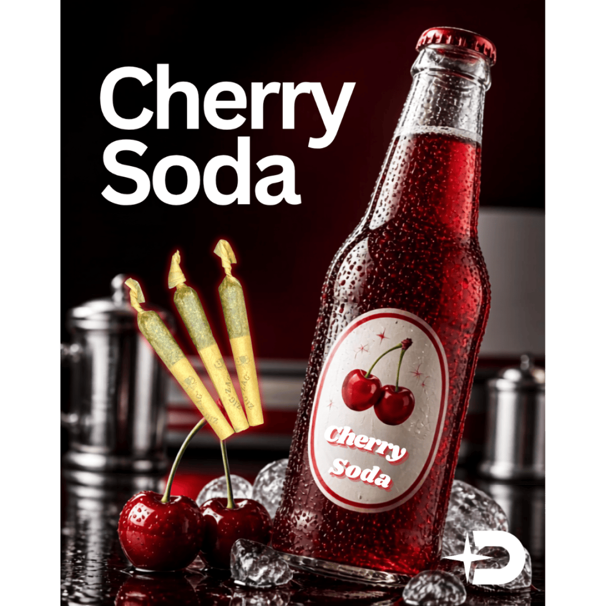 Pre-Roll Pack - Distillate Infused - Cherry Soda 10x .35g (3.5g) Dissy Darts by Dank Star 1,120.4...