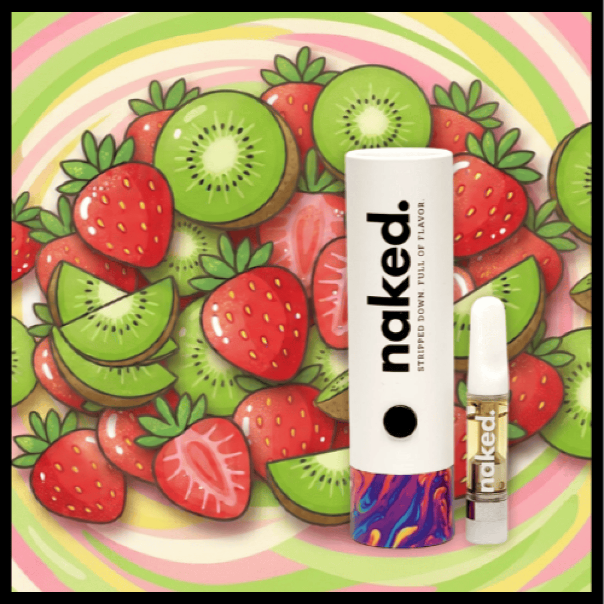 Cartridge - Strawberry Kiwi 1g by Naked 70.26% - Terps 1.26% - Sativa - 5954