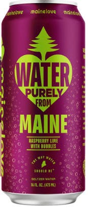 MaineLove Raspberry Lime Seltzer 16oz. at Brothers Cannabis - Bath