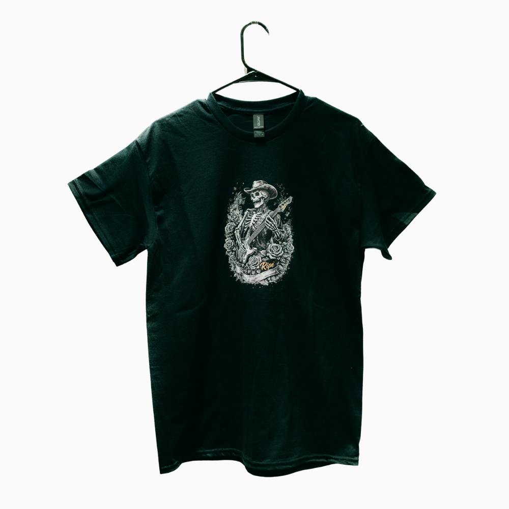 Ripe Skeleton Crop Black Womens Medium