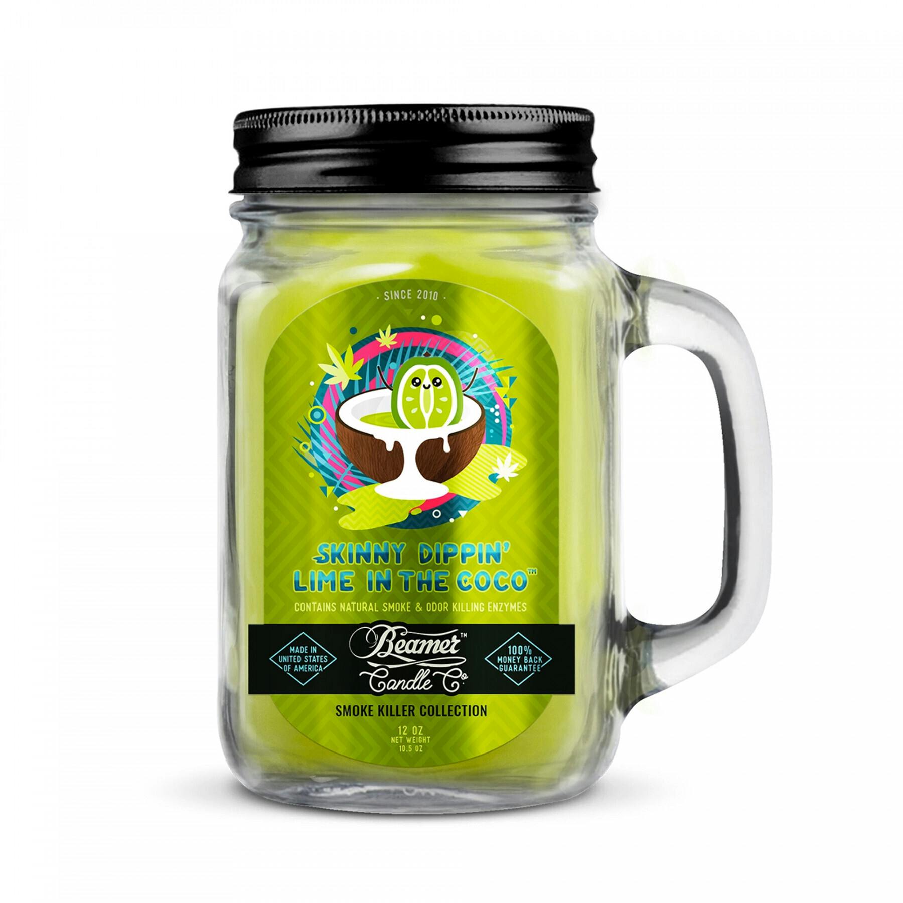 Beamer Candles - Smoke Killer Collection - 12oz - Skinny Dippin' Lime in the Coco
