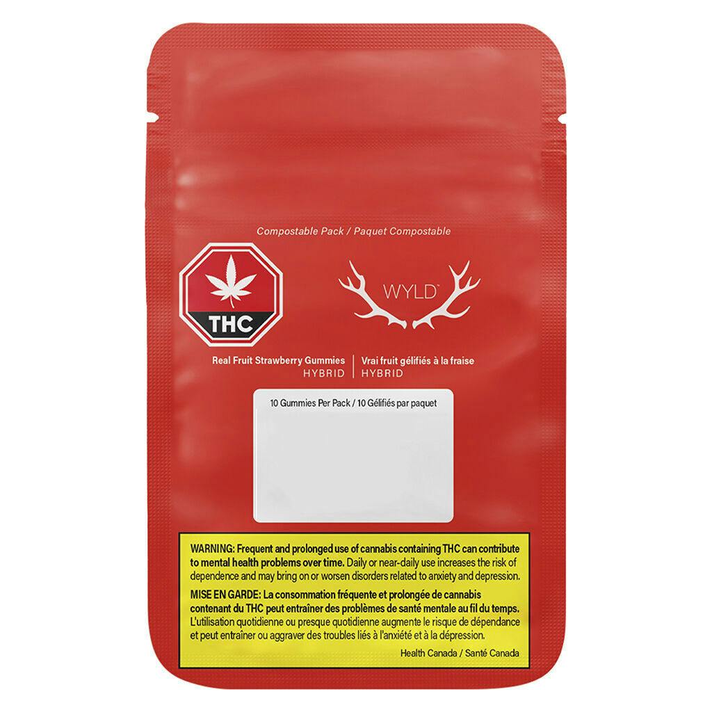 Wyld - Real Fruit Strawberry Gummies 20:1 CBD:THC - Hybrid - 10 pack