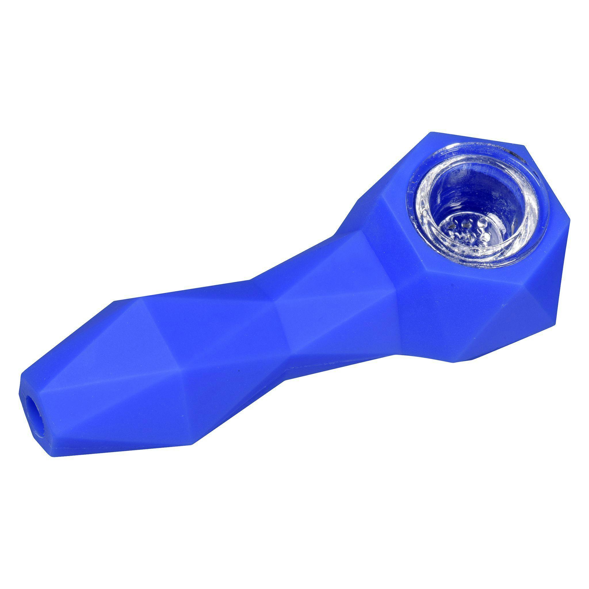 Silicone Diamond Pipe - Blue