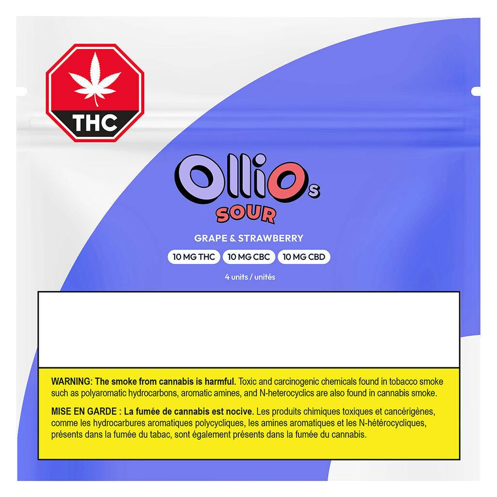 Sour Grape & Strawberry THC/CBC/CBD - 4 Pack