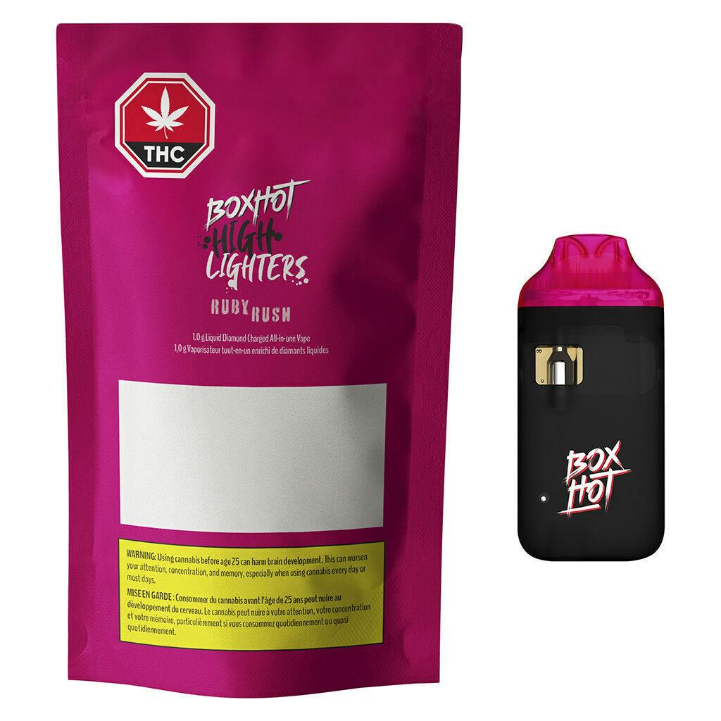 Ruby Rush Liquid Diamond Charged All-in-One Vape - 1g