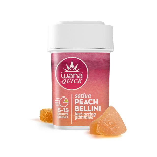 WANA - PEACH BELLINI - SATIVA - QA GUMMIES - 100MG