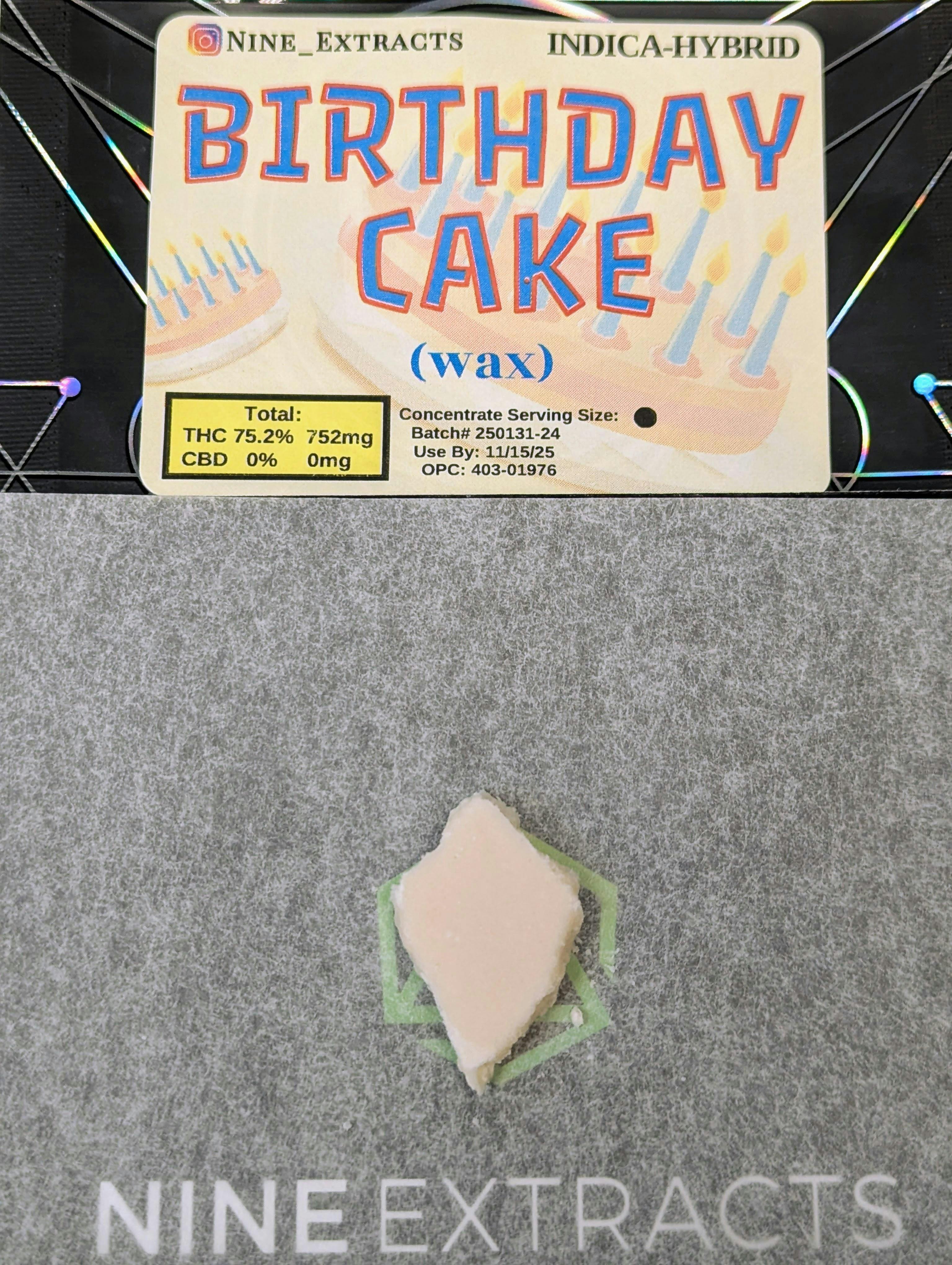 Nine Extracts Birthday Cake