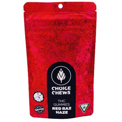 Choice Chews 200mg Sativa Gummies - Red Raz Haze