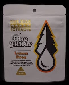 Five Star 200mg Live Resin One Hitter Gummies - Lemon Drop