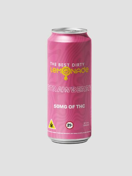 Best Dirty Lemonade 50mg THC Beverage - Strawberry Lemonade