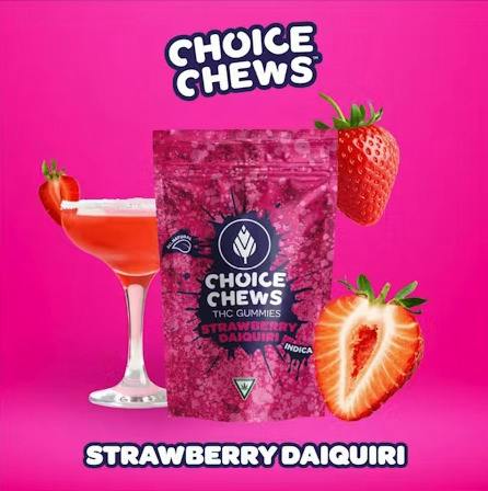 Choice Chews 200mg Indica Gummies - Strawberry Daiquiri