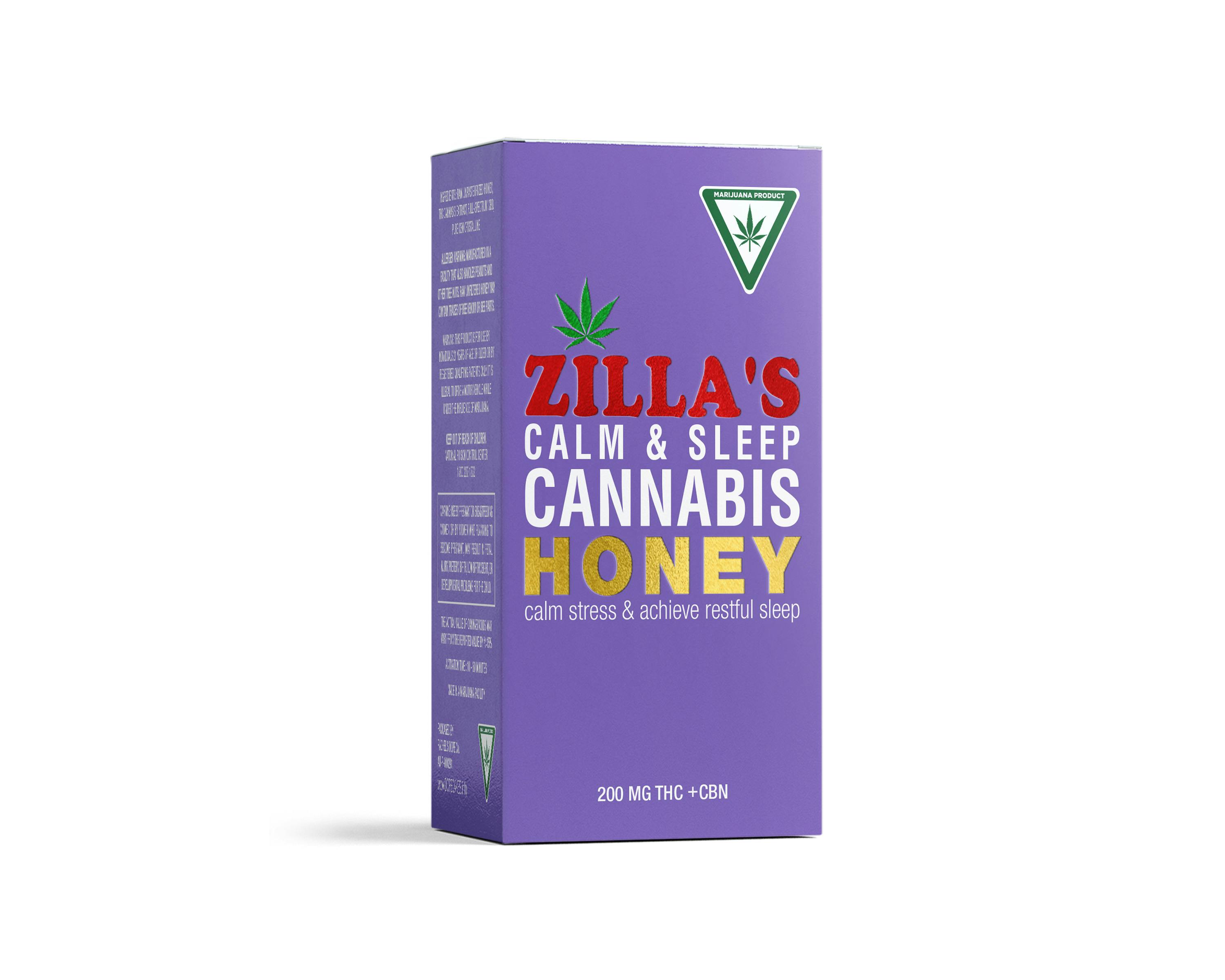 Zilla's 200mg Honey - Calm & Sleep THC/CBN Honey