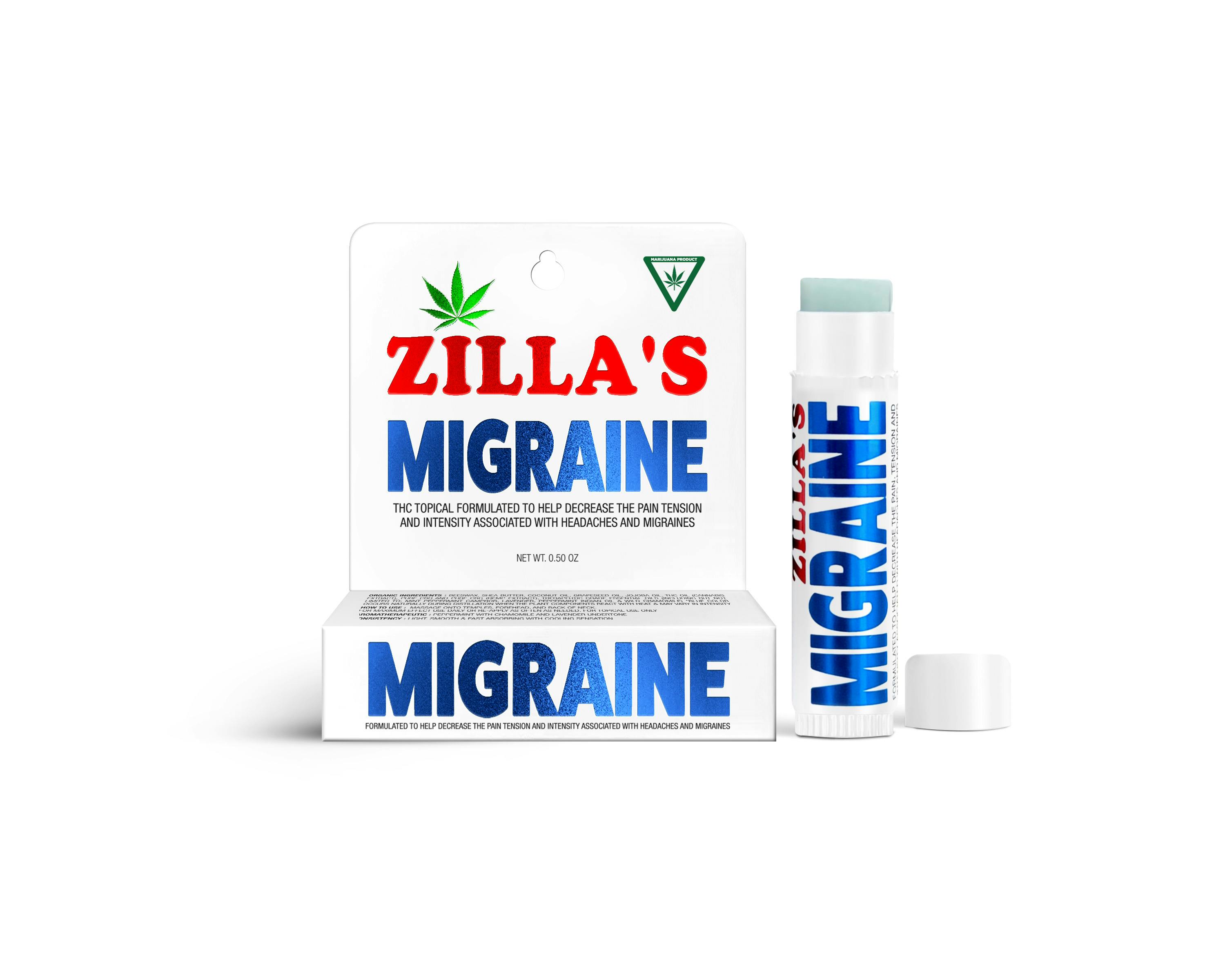 Zilla's THC/CBD/CBG Roll-on - Migraine Relief