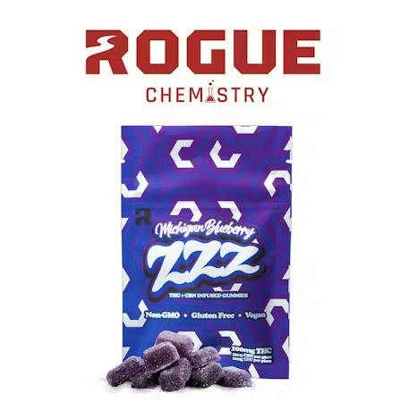Rogue 100mg Gummies - Michigan Blueberry ZZZ 1:1 (THC:CBN)