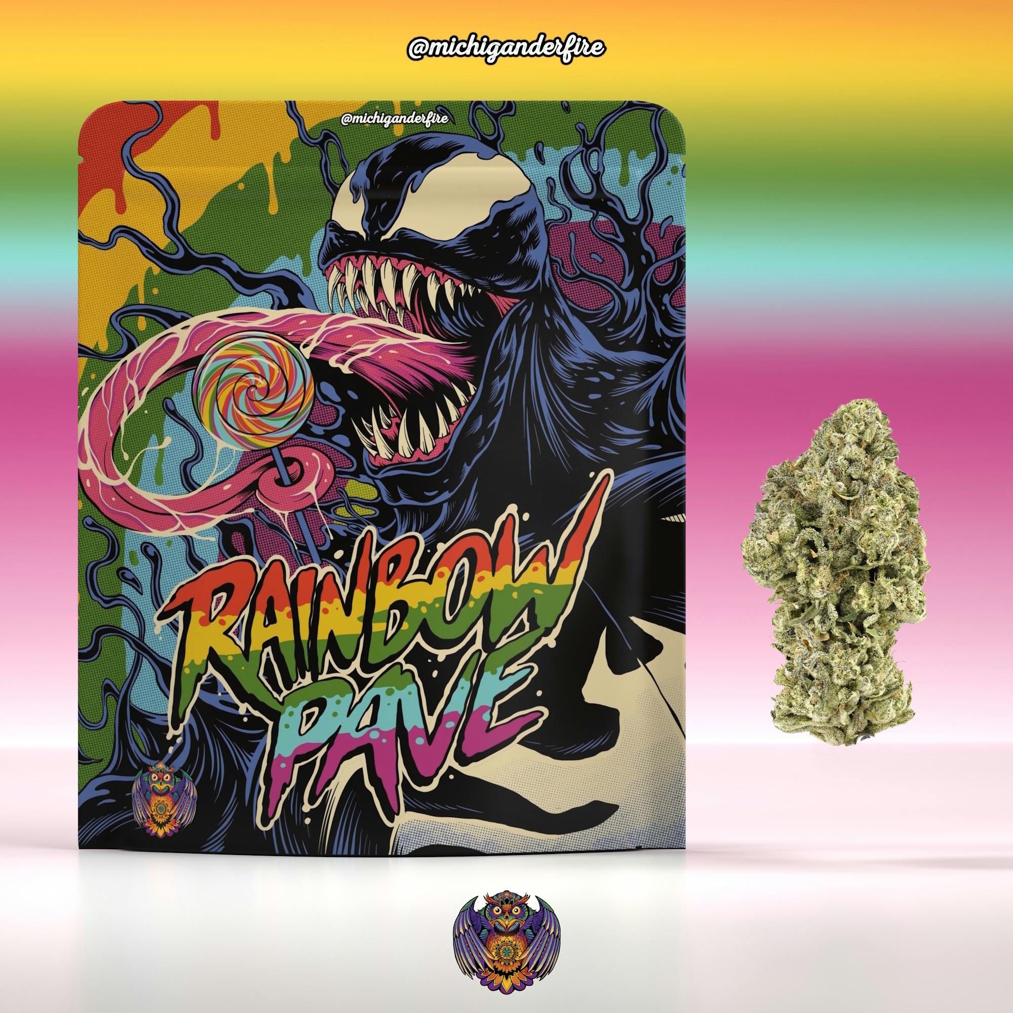 Michigander Fire Pre-Pack 3.5g - Rainbow Pave cannabis product
