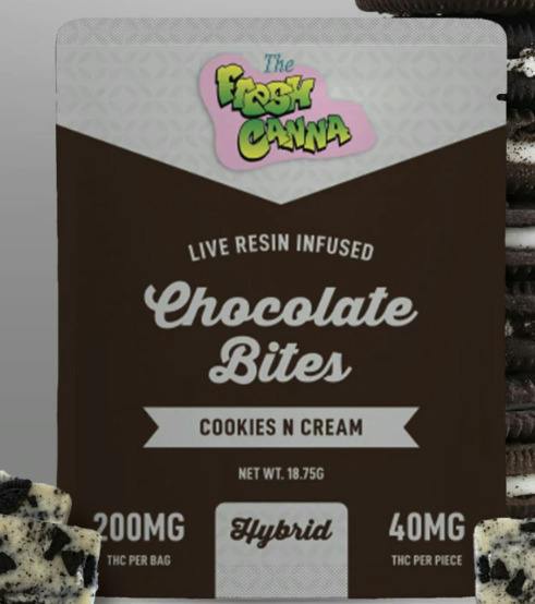 Fresh Canna 200mg Chocolate Bites - Cookies and Cream