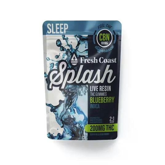 Fresh Coast Splash 200mg Gummies - Blueberry Sleep 2:1 (THC:CBN)