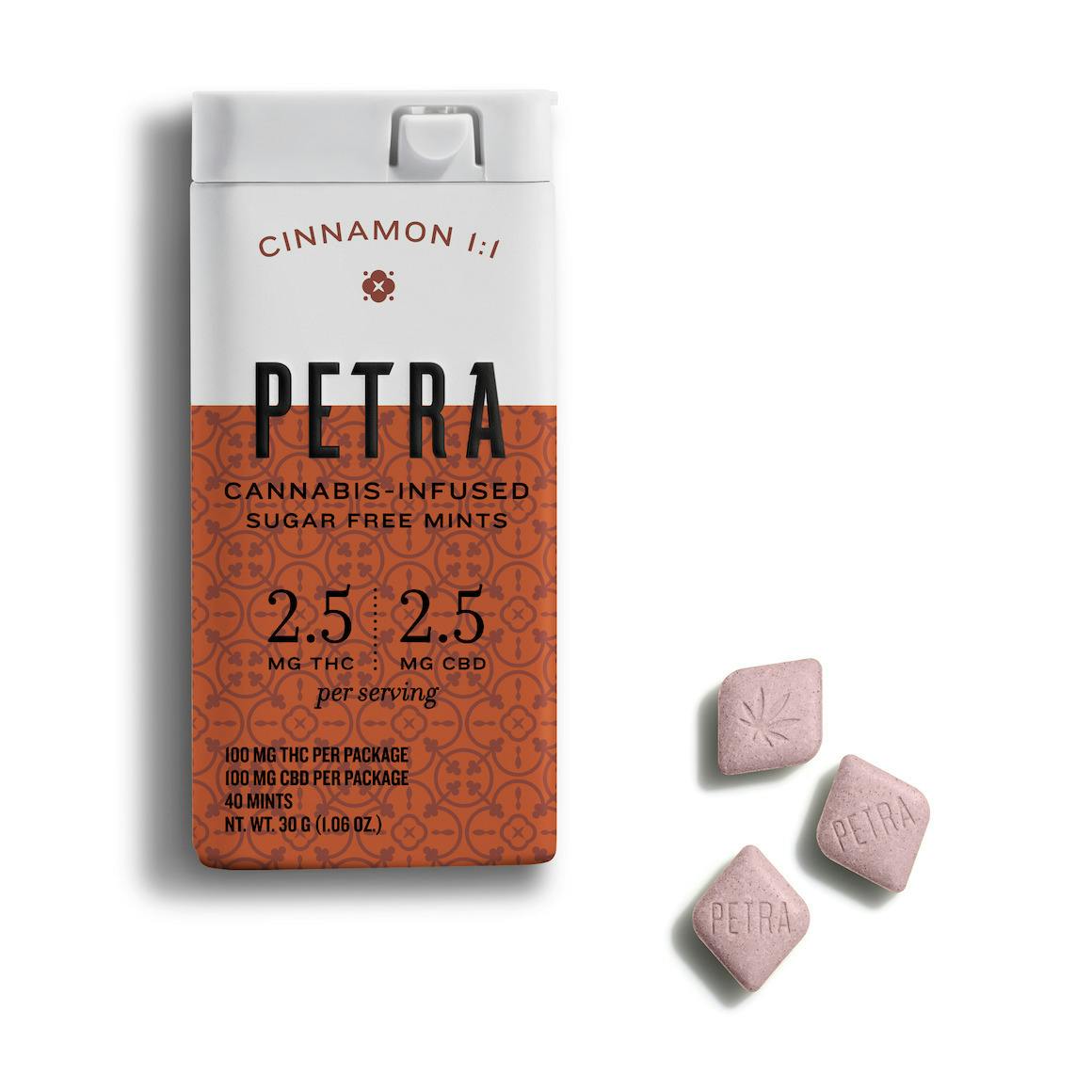 Petra 100mg Mints - Cinnamon 1:1 (THC:CBD)
