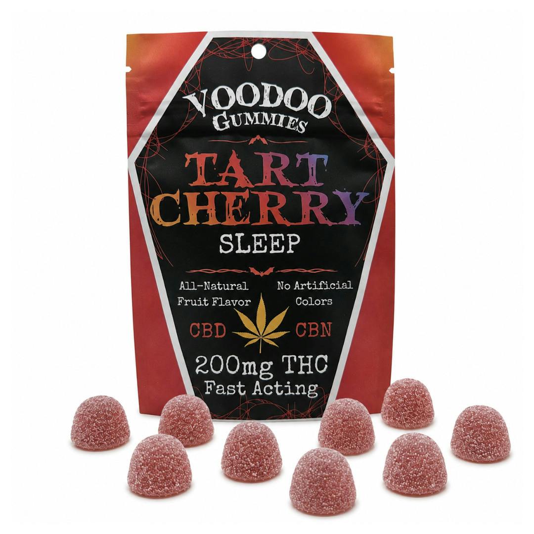 Voodoo 200mg Gummies - Tart Cherry Sleep 1:1:1 (THC:CBD:CBN)