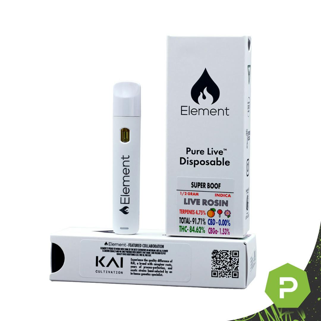 Element | 0.5g Live Rosin Disposable | Super Boof