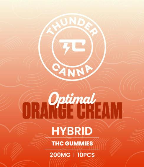 Thunder Canna - Optimal Orange Cream - 200mg Gummies (10x20mg)