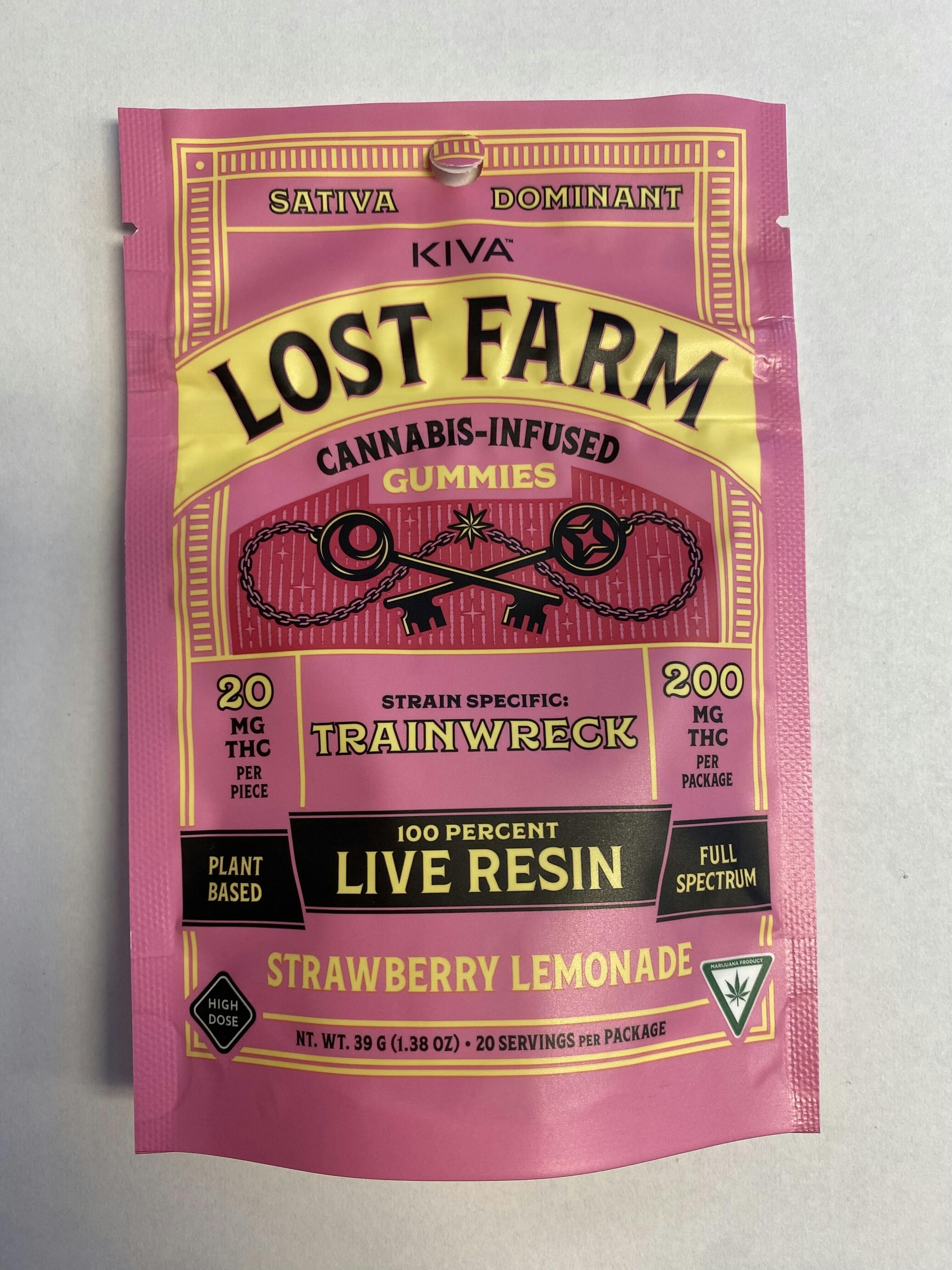 Lost Farm - Strawberry Lemonade - 200mg Live Resin Gummies (10x20mg)