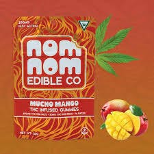 Nom Nom Edibles Co. | Mucho Mango | 200mg Distillate Gummies