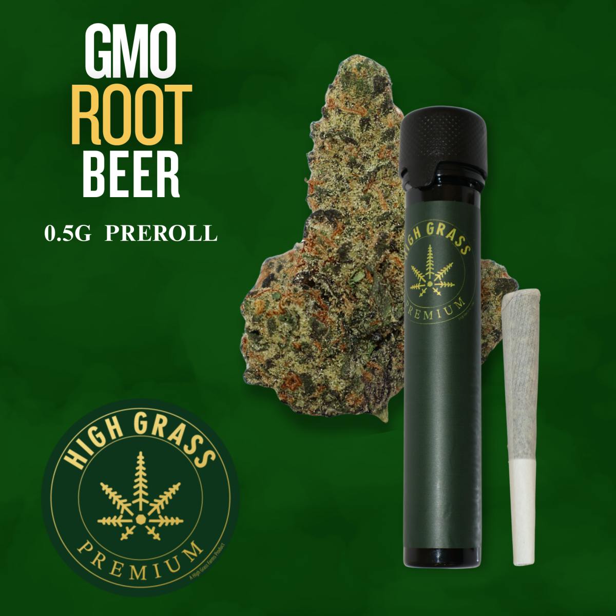 GMO Root Beer Preroll 0.5g at The Jersey Joint Dispensary