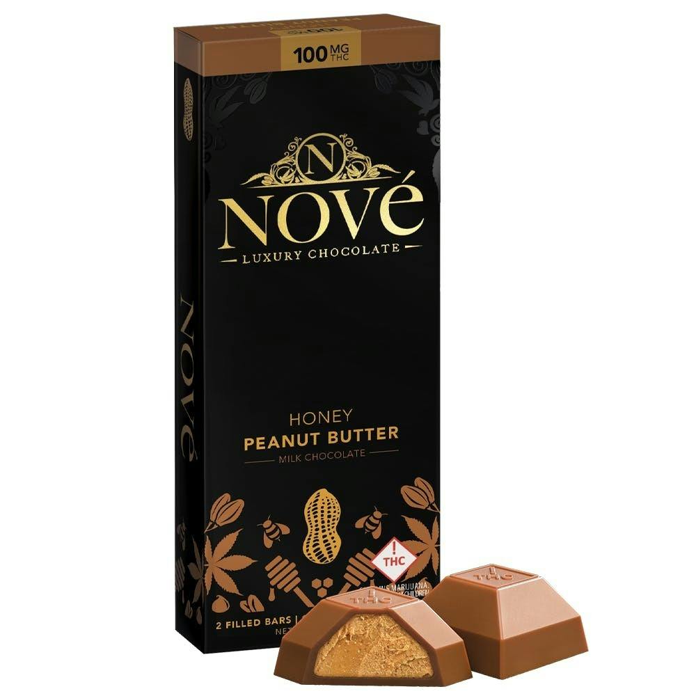Nove Honey Peanut Butter 1000mg Milk Chocolate Bar